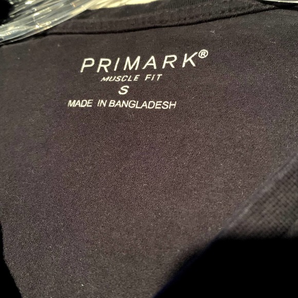 primark plain black v- neck t-shirt size small - Picture 2 of 2